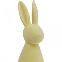 Artículo Conejito de Pascua decorativo (2.ª opción), amarillo flocado, 47 cm de alto