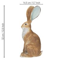 Artículo Figura decorativa de conejo para decorar el hogar en primavera, 32 cm, 2 piezas