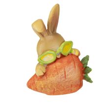 Artículo Conejito decorativo con zanahoria Figuras de decoración de conejo de Pascua H5.5cm 6 piezas