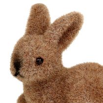 Artículo Conejitos decorativos 5cm flocados marrón 16uds