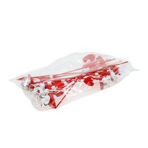 Artículo Corazones decorativos con ratones en un palo rojo 12 piezas