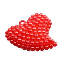 Artículo Deco corazón rojo 3,5cm 16pcs