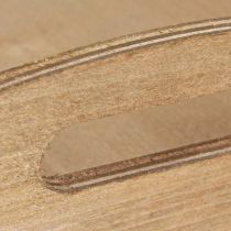 Artículo Bandeja decorativa de madera oblonga FSC en color natural 58cmx28cmx6cm