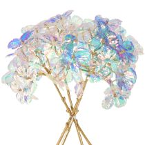 Artículo Hortensia decorativa iridiscente flor artificial Navidad 27cm 4 piezas