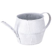 Artículo Jarra decorativa de metal en color blanco vintage 28cmx13cmx12,5cm