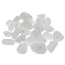 Guijarros decorativos en la red blanco 1cm - 2,5cm 1kg