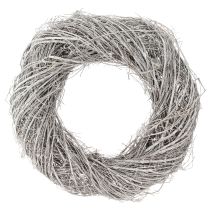Artículo Corona decorativa ramas grandes de olmo blanco-gris lavado Ø50cm