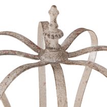 Artículo Corona decorativa vintage de metal color gris óxido Ø19cm H22cm