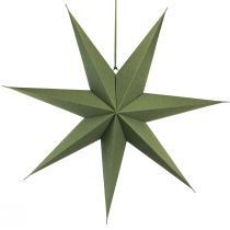 Artículo Lámpara decorativa estrella de papel para colgar yute verde 75x20cm