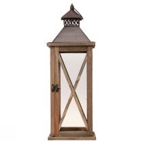 Artículo Farol decorativo madera farol vintage de madera marrón 17×17×50cm