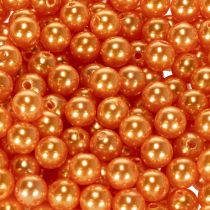 Artículo Cuentas decorativas de color naranja, 8 mm, 250 unidades