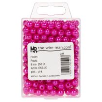 Artículo Cuentas decorativas rosas, Ø8 mm, 250 unidades