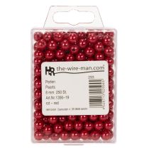 Artículo Cuentas decorativas rojas, Ø8 mm, 250 unidades