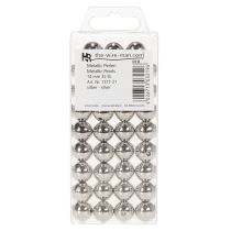 Artículo Cuentas decorativas, color plata metalizado, 14 mm, 35 unidades