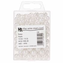 Artículo Cuentas decorativas blancas Ø10mm 115 piezas