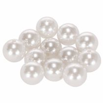 Artículo Cuentas decorativas blancas Ø20mm 12 piezas