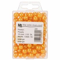 Artículo Cuentas decorativas Ø10mm naranja 115 piezas