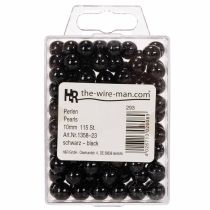 Artículo Cuentas decorativas Ø10mm negro 115 piezas