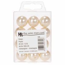 Artículo Cuentas decorativas Ø2cm champagne 12 piezas