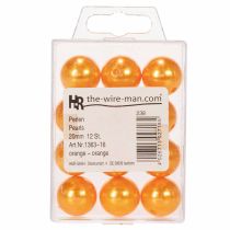 Artículo Cuentas decorativas Ø2cm naranja 12 piezas