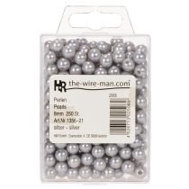 Artículo Cuentas decorativas de plata de Ø8 mm, 250 unidades