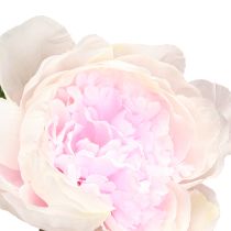 Artículo Decoración Peonías Rosa 3 Flores Tallo Largo L80cm 2uds
