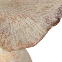 Artículo Hongo decorativo de piedra fundida, decoración otoñal, gris lavado, 19×15 cm, alto 23 cm