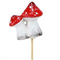 Artículo Setas decorativas con forma de flor, setas de cerámica, 6 cm, 6 piezas