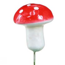 Artículo Setas decorativas para pegar agáricos de mosca en alambre Ø2,5cm 36 piezas