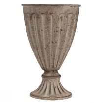 Artículo Macetero trofeo decorativo aspecto antiguo gris marrón Ø13cm H19cm