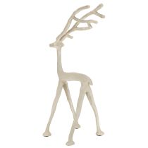 Artículo Figura decorativa de reno Metal Aspecto arcilla Gris A35cm