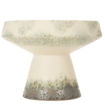 Artículo Bol decorativo de cerámica, color crema gris verdoso, Ø20cm, H16cm