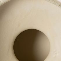 Artículo Bol decorativo de cerámica, color crema gris verdoso, Ø20cm, H16cm