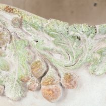 Artículo Cuenco decorativo de piedra fundida con forma de bellota para plantas, diámetro 20 cm, altura 10 cm.