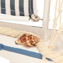 Artículo Velero de madera Decoración marinera Blanco, azul 26,5×37cm