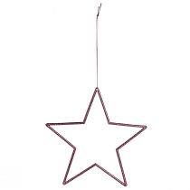 Artículo Decoración navideña colgante con forma de estrella y bayas con purpurina (18 cm de diámetro, 8 piezas)