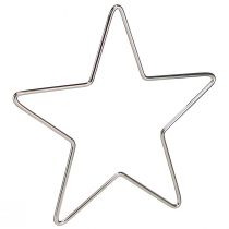 Artículo Estrella decorativa para colgar estrella navideña plateada Ø15cm 6 piezas