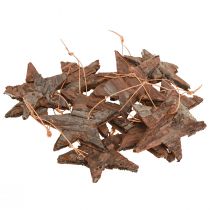 Artículo Estrellas decorativas pino natural decoraciones para árboles de Navidad estrellas de pino 6cm 12 piezas