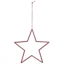 Artículo Estrellas navideñas decorativas, rojas con purpurina, 18 cm, 8 piezas - Adornos para árbol de Navidad y ventanas