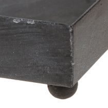 Artículo Bandeja decorativa metal negro gris lavado 15×15cm 2uds