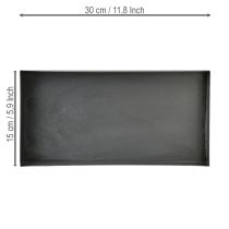 Artículo Bandeja decorativa bandeja metálica lavada negro gris 30×15cm