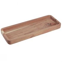 Artículo Bandeja decorativa, madera de acacia alargada, natural 40×15cm