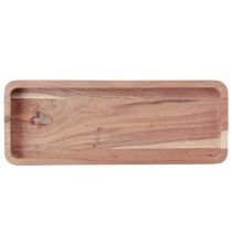 Artículo Bandeja decorativa, madera de acacia alargada, natural 40×15cm