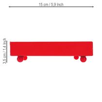 Artículo Bandeja decorativa cuadrada de metal rojo 15×15cm 2uds