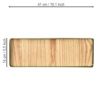 Artículo Bandeja decorativa metal Verde Fondo de madera 41×14cm