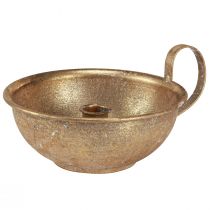 Artículo Taza decorativa con portavelas portavelas dorado antiguo Ø17cm