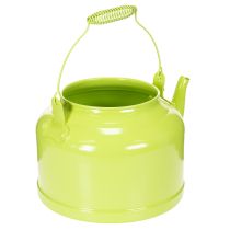 Artículo Tetera decorativa de metal, verde manzana - maceta - Ø20cm H15cm - decoración versátil para el jardín e idea de regalo