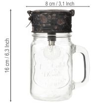Artículo Vaso decorativo con lámpara LED Ø8cm H16cm