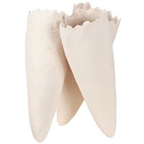 Artículo Jarrones Decorativos Jarrones Cono Cerámica Beige 14.5cmx15x21cm