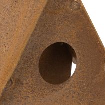Artículo Casita para pájaros colgante decorativa, decoración de casita para pájaros color óxido, 17,5 cm